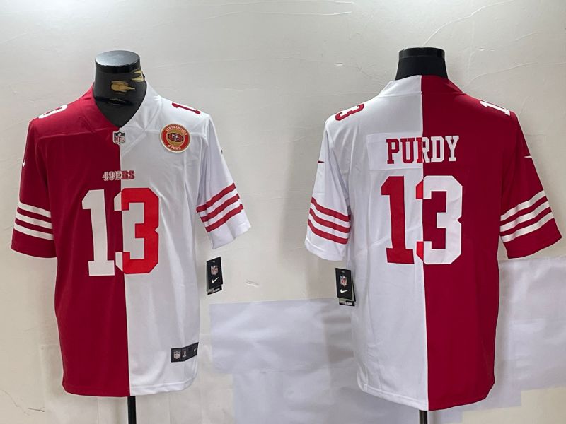 Men San Francisco 49ers #13 Purdy Red White Nike 2024 Limited NFL Jersey style 10083